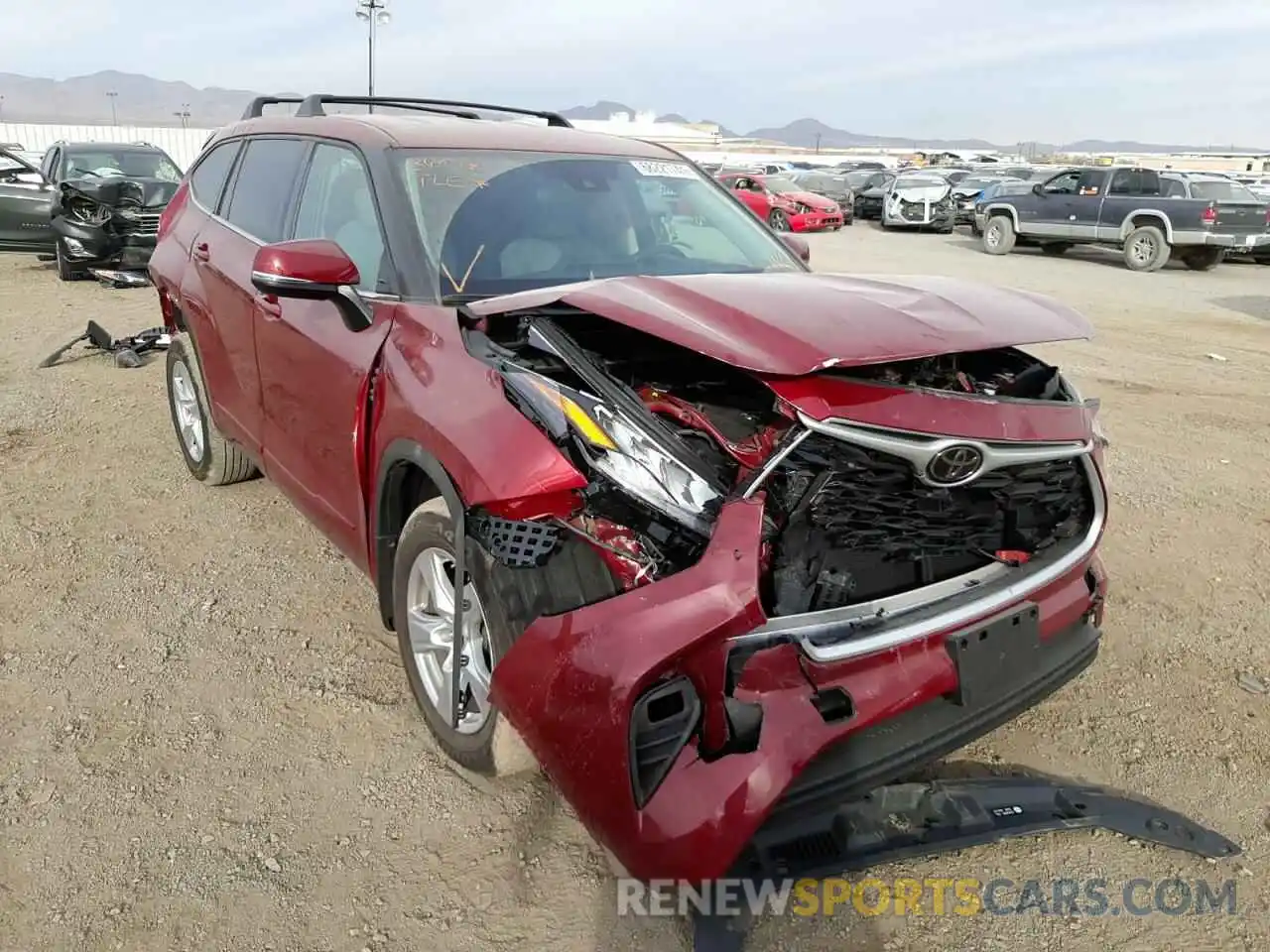 1 Photograph of a damaged car 5TDZZRAH3LS015664 TOYOTA HIGHLANDER 2020