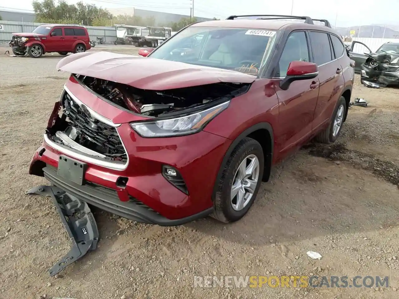 2 Photograph of a damaged car 5TDZZRAH3LS015664 TOYOTA HIGHLANDER 2020