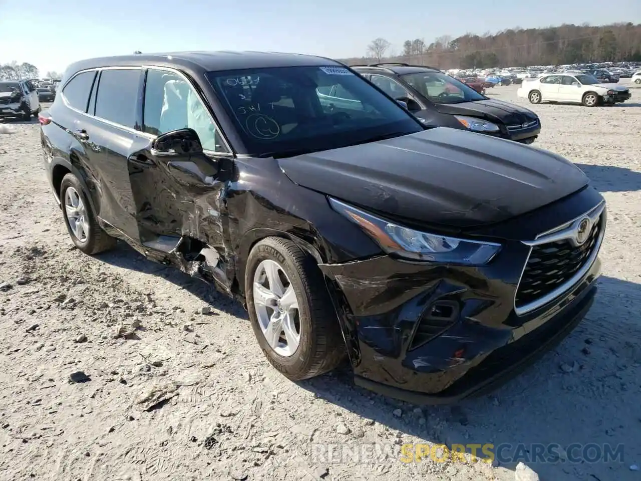 1 Photograph of a damaged car 5TDZZRAH5LS000633 TOYOTA HIGHLANDER 2020