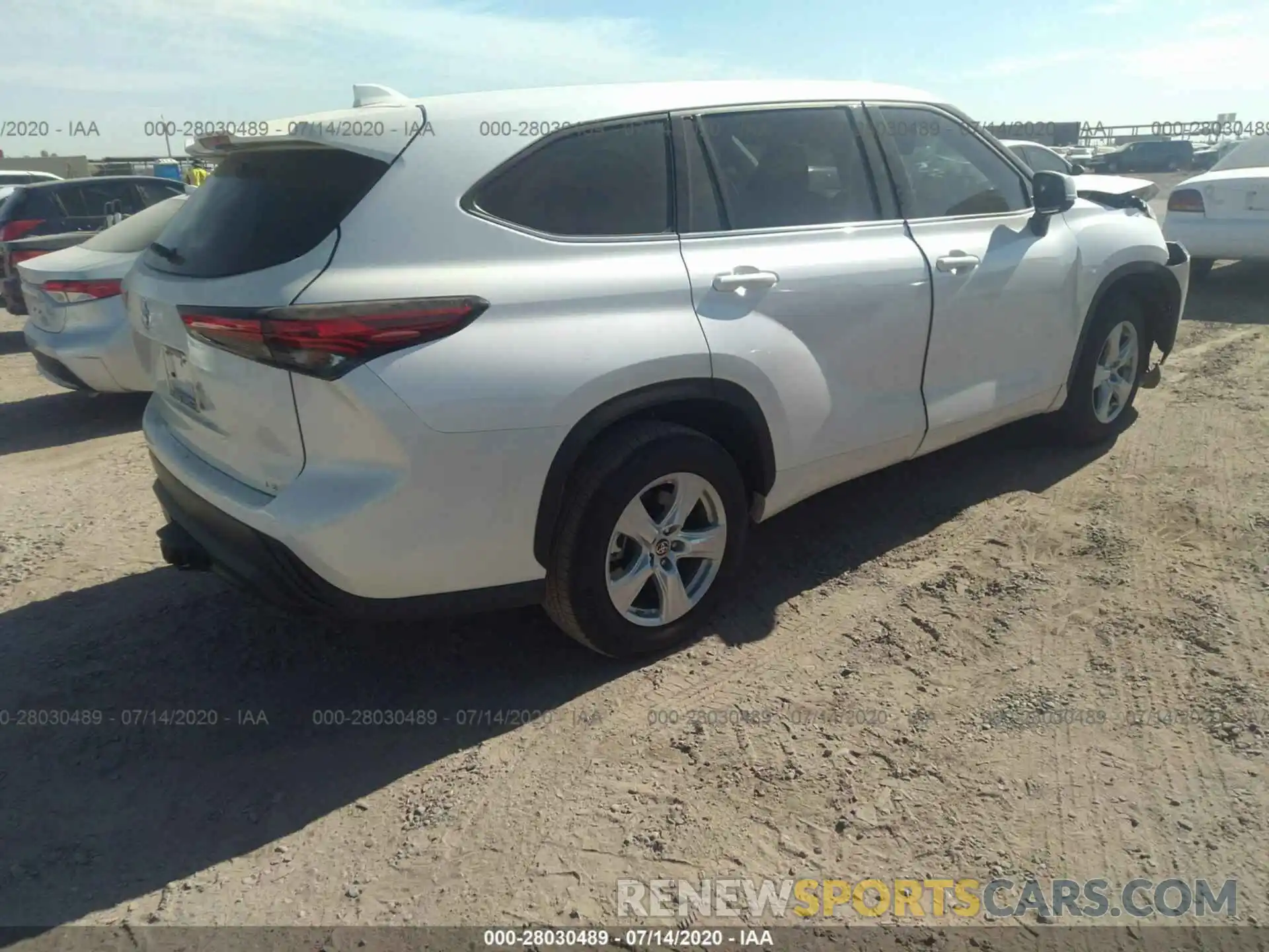 4 Фотография поврежденного автомобиля 5TDZZRAH5LS011907 TOYOTA HIGHLANDER 2020