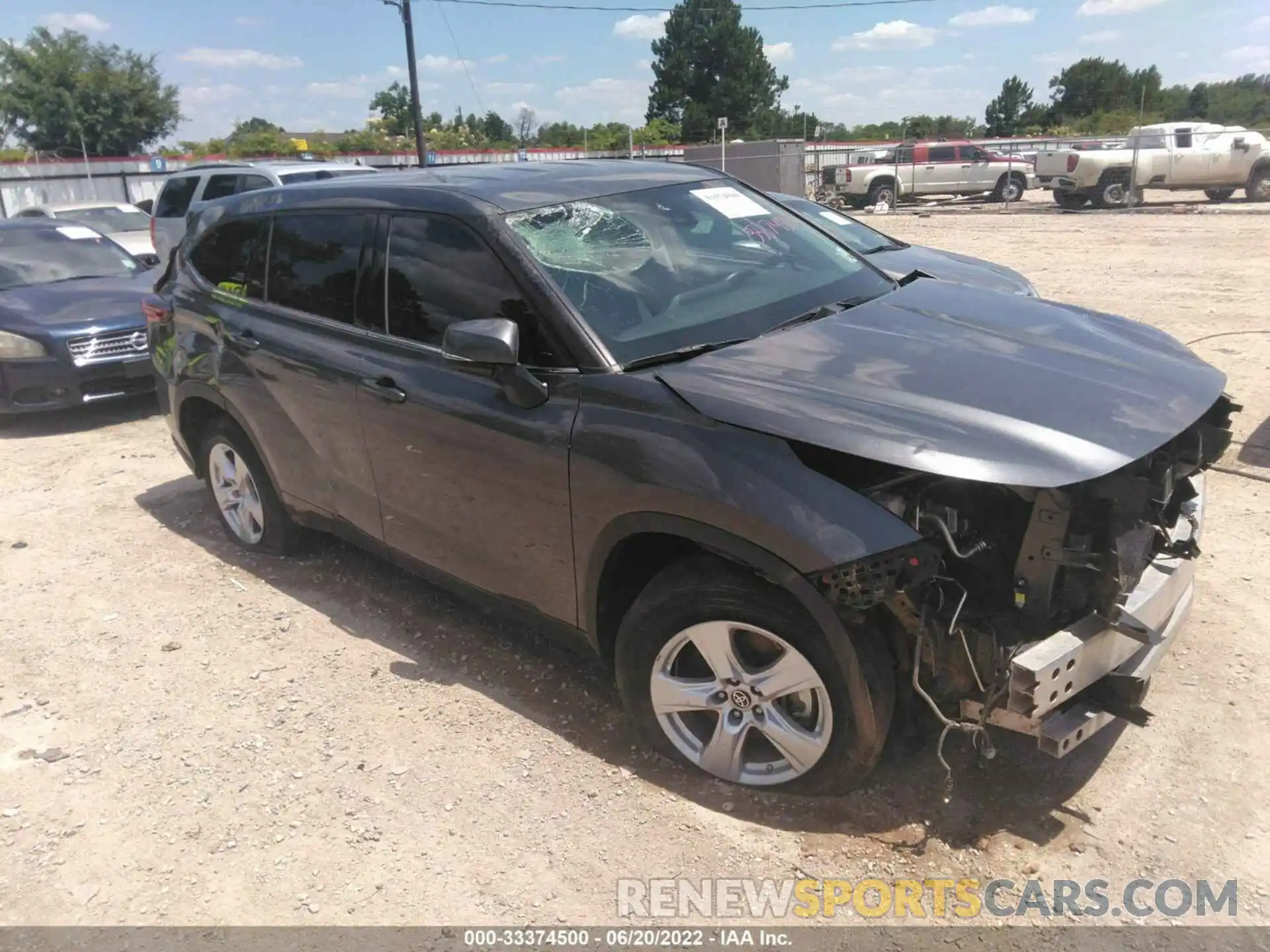 1 Photograph of a damaged car 5TDZZRAH6LS018543 TOYOTA HIGHLANDER 2020