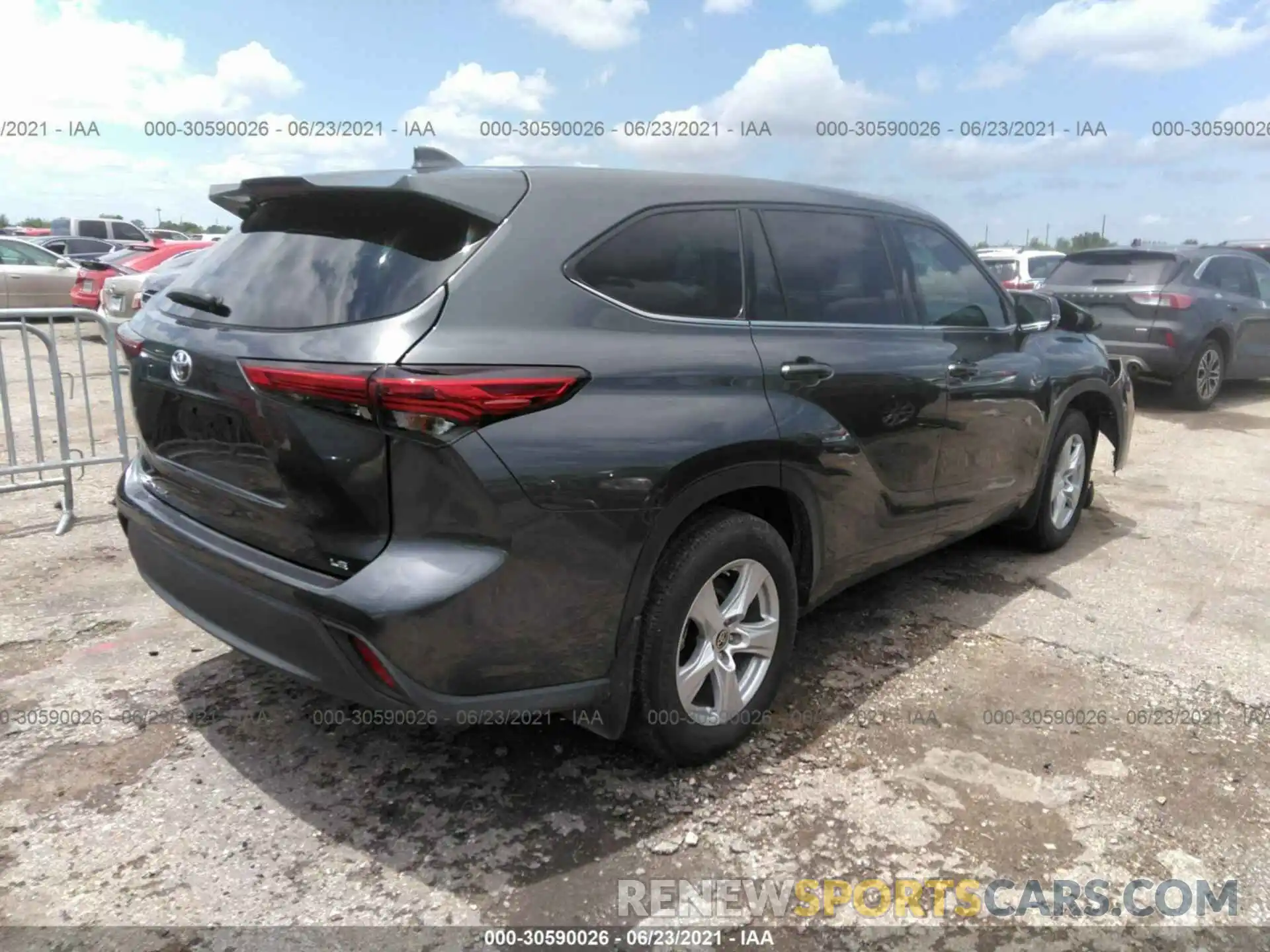 4 Фотография поврежденного автомобиля 5TDZZRAH7LS013738 TOYOTA HIGHLANDER 2020