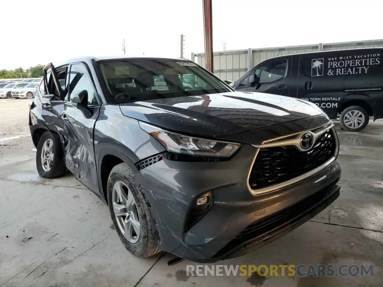 1 Photograph of a damaged car 5TDZZRAH7LS025159 TOYOTA HIGHLANDER 2020