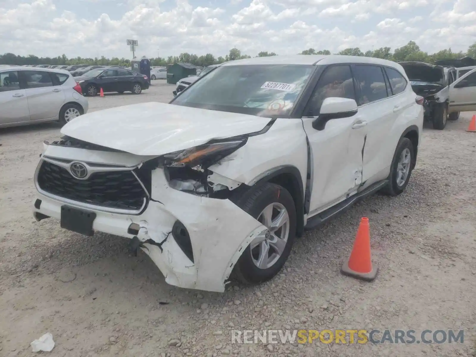 2 Photograph of a damaged car 5TDZZRAH7LS505735 TOYOTA HIGHLANDER 2020