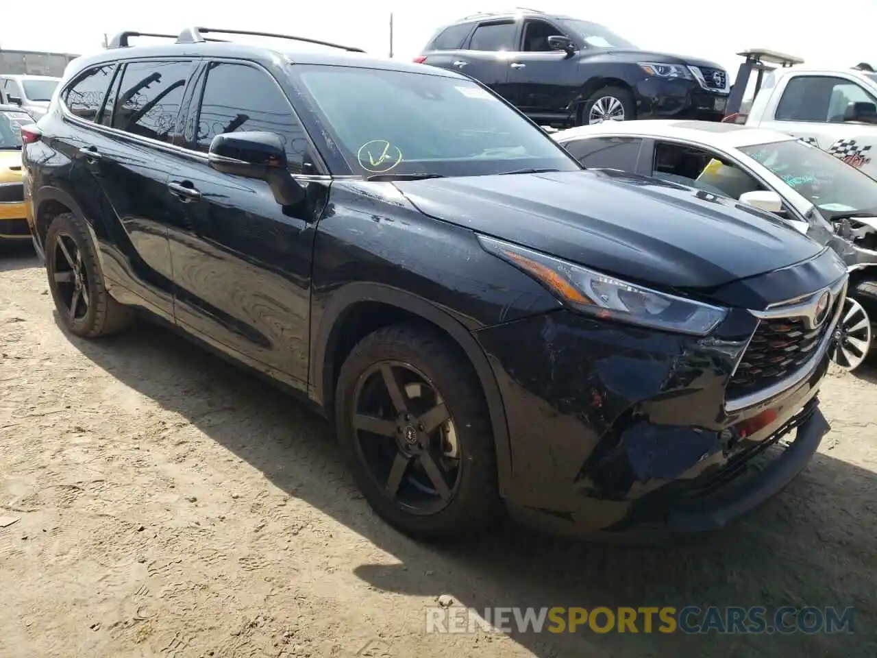 1 Photograph of a damaged car 5TDZZRAH7LS514015 TOYOTA HIGHLANDER 2020