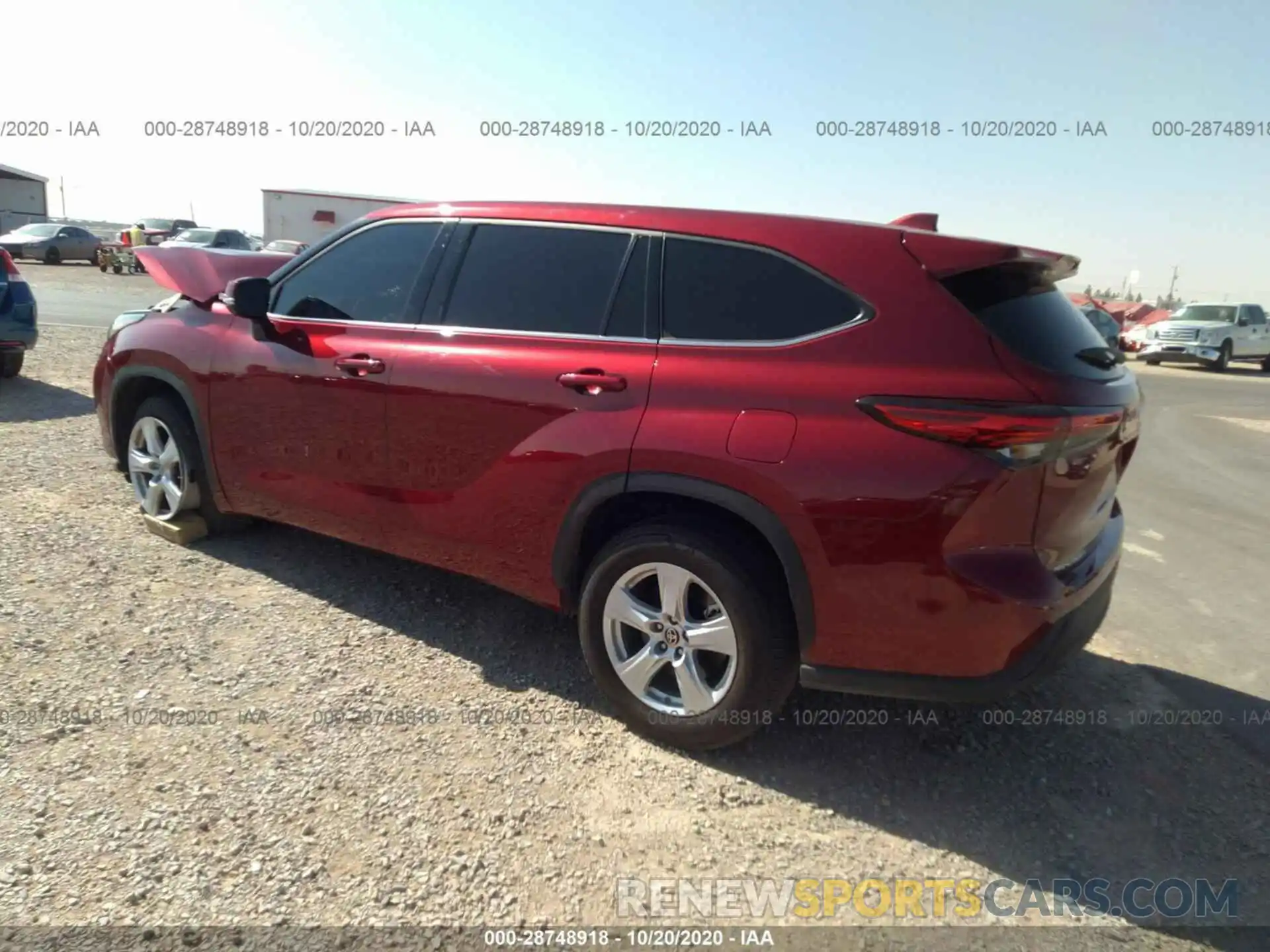 3 Photograph of a damaged car 5TDZZRAH8LS013201 TOYOTA HIGHLANDER 2020