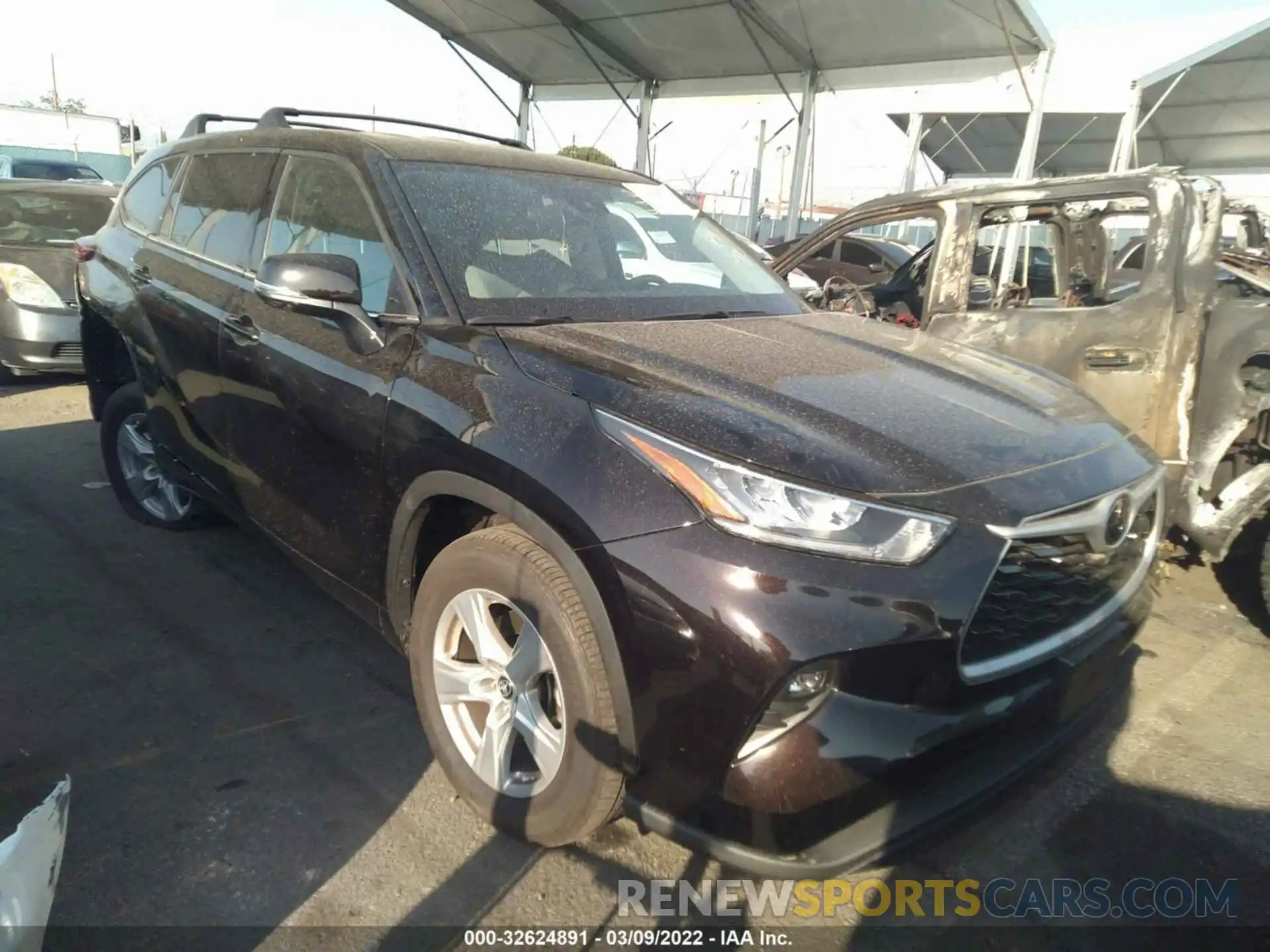 1 Photograph of a damaged car 5TDZZRAH8LS020648 TOYOTA HIGHLANDER 2020