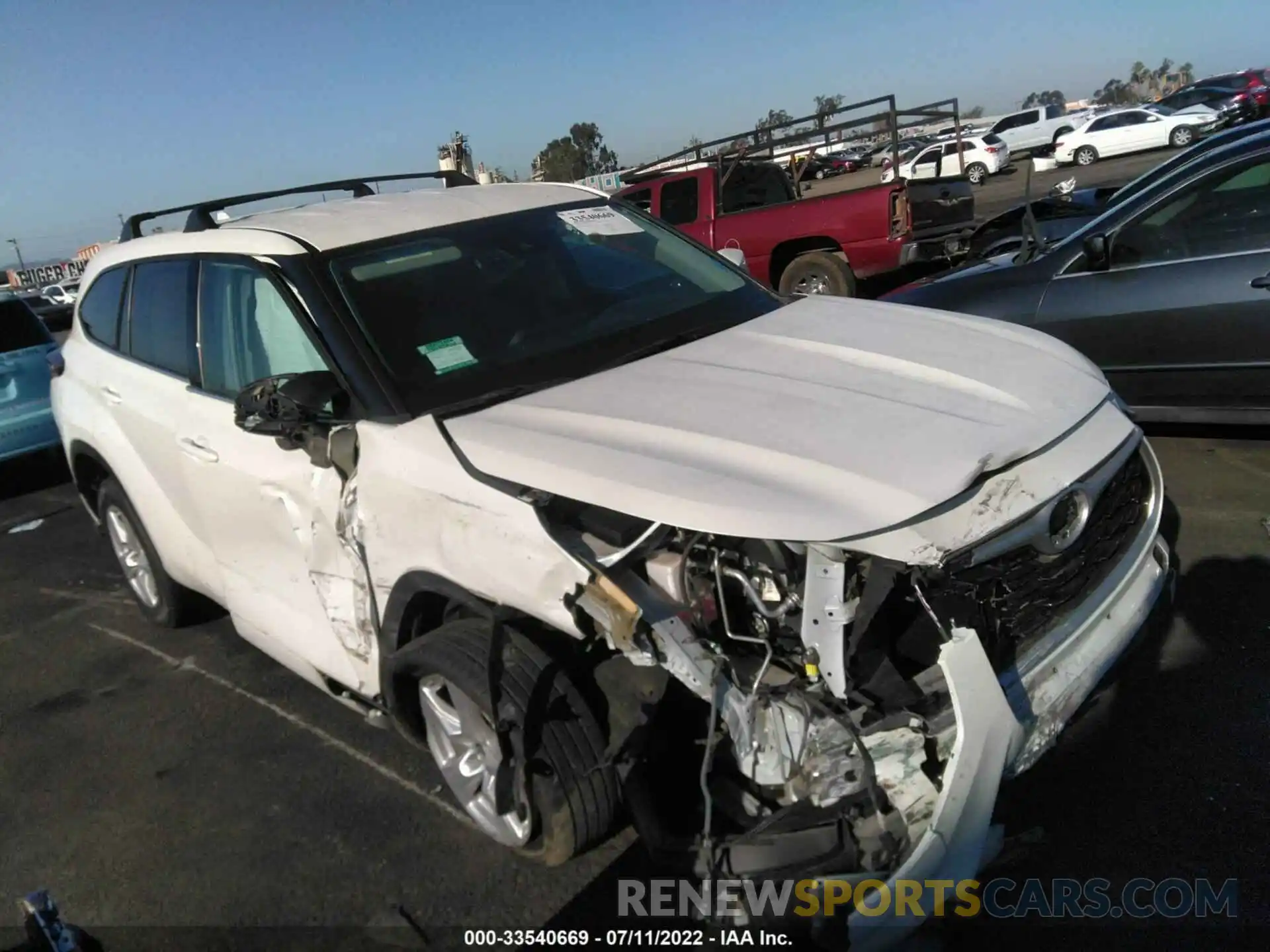 1 Photograph of a damaged car 5TDZZRAH9LS012865 TOYOTA HIGHLANDER 2020