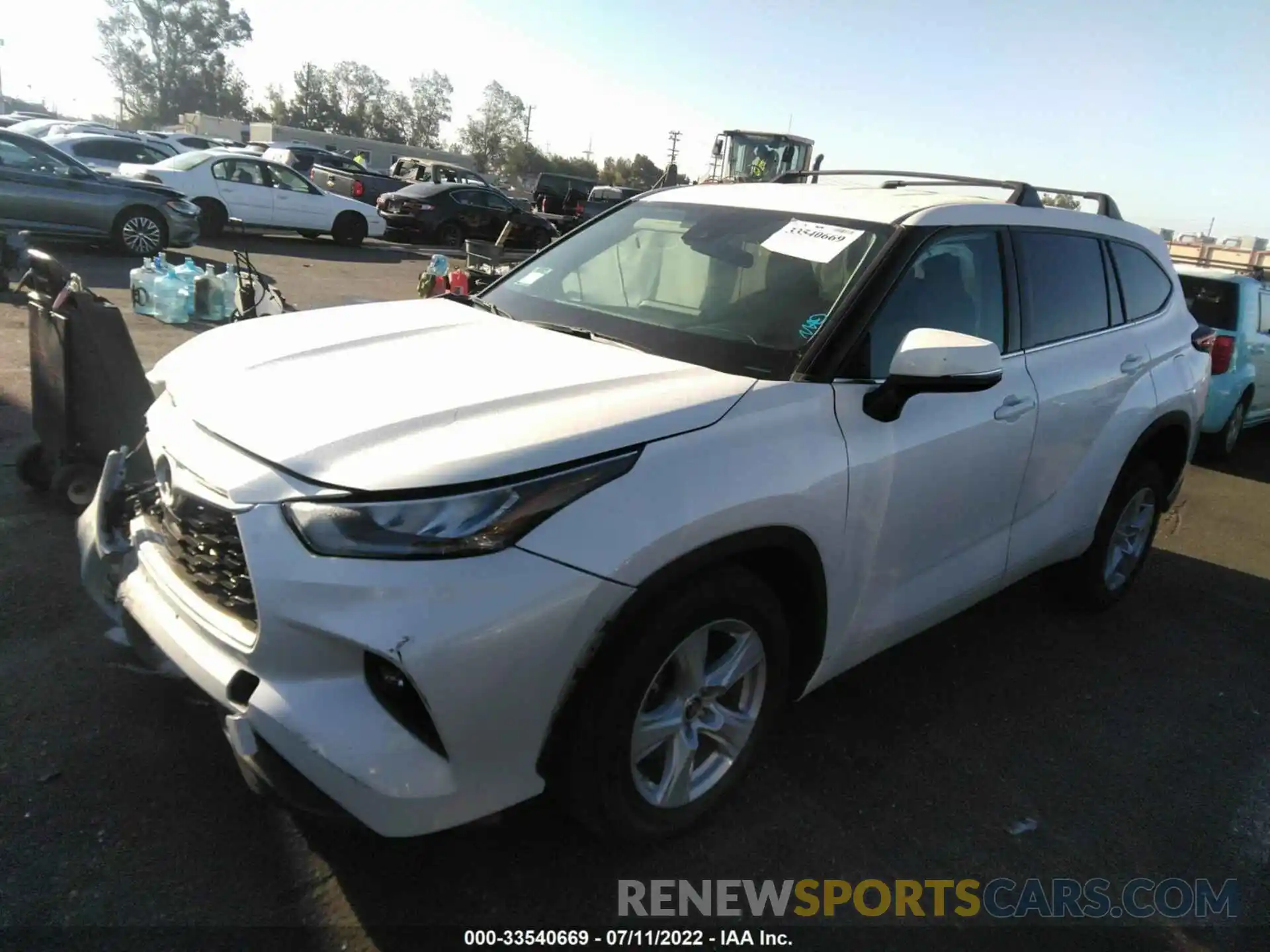 2 Photograph of a damaged car 5TDZZRAH9LS012865 TOYOTA HIGHLANDER 2020