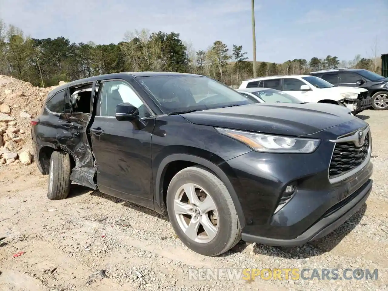 1 Photograph of a damaged car 5TDZZRAH9LS018309 TOYOTA HIGHLANDER 2020