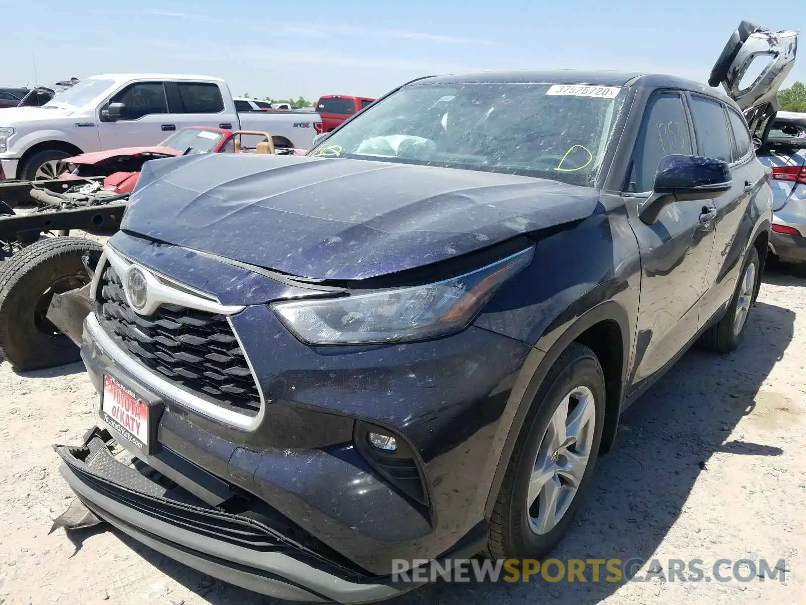 2 Photograph of a damaged car 5TDZZRAHXLS008937 TOYOTA HIGHLANDER 2020