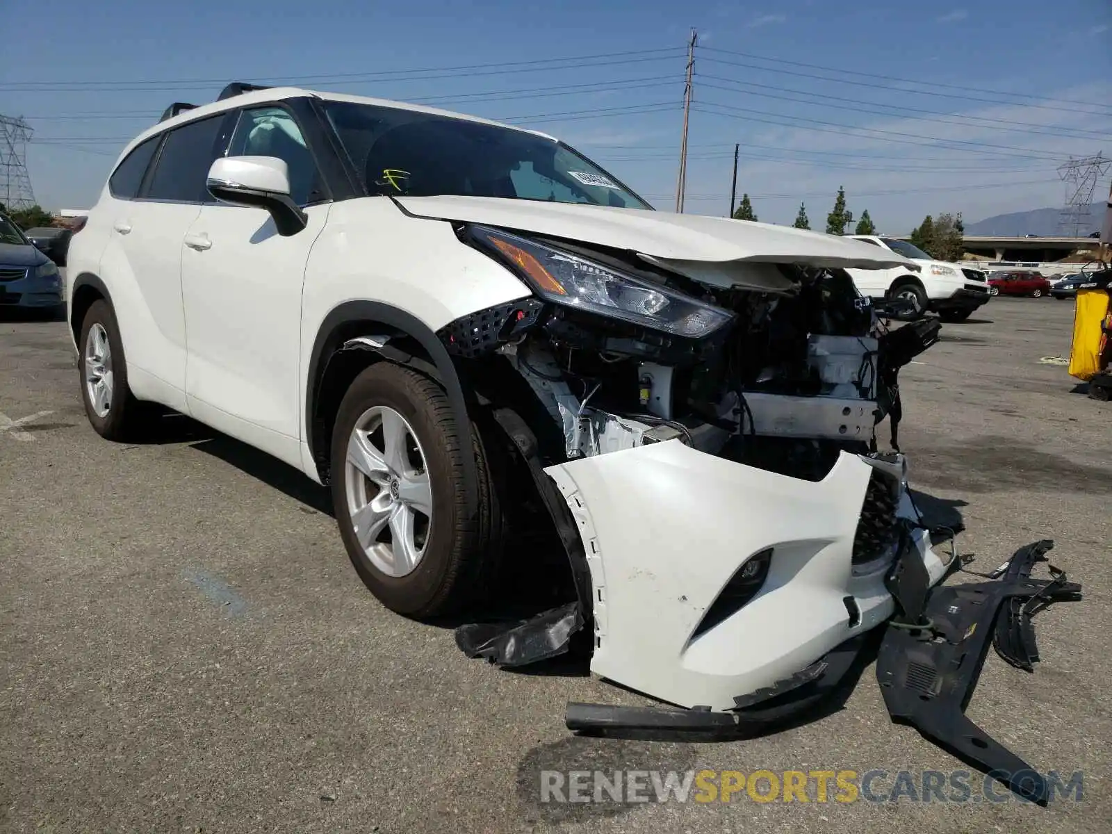 1 Photograph of a damaged car 5TDZZRAHXLS009196 TOYOTA HIGHLANDER 2020