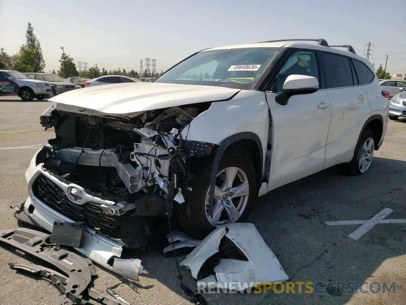 2 Photograph of a damaged car 5TDZZRAHXLS009196 TOYOTA HIGHLANDER 2020