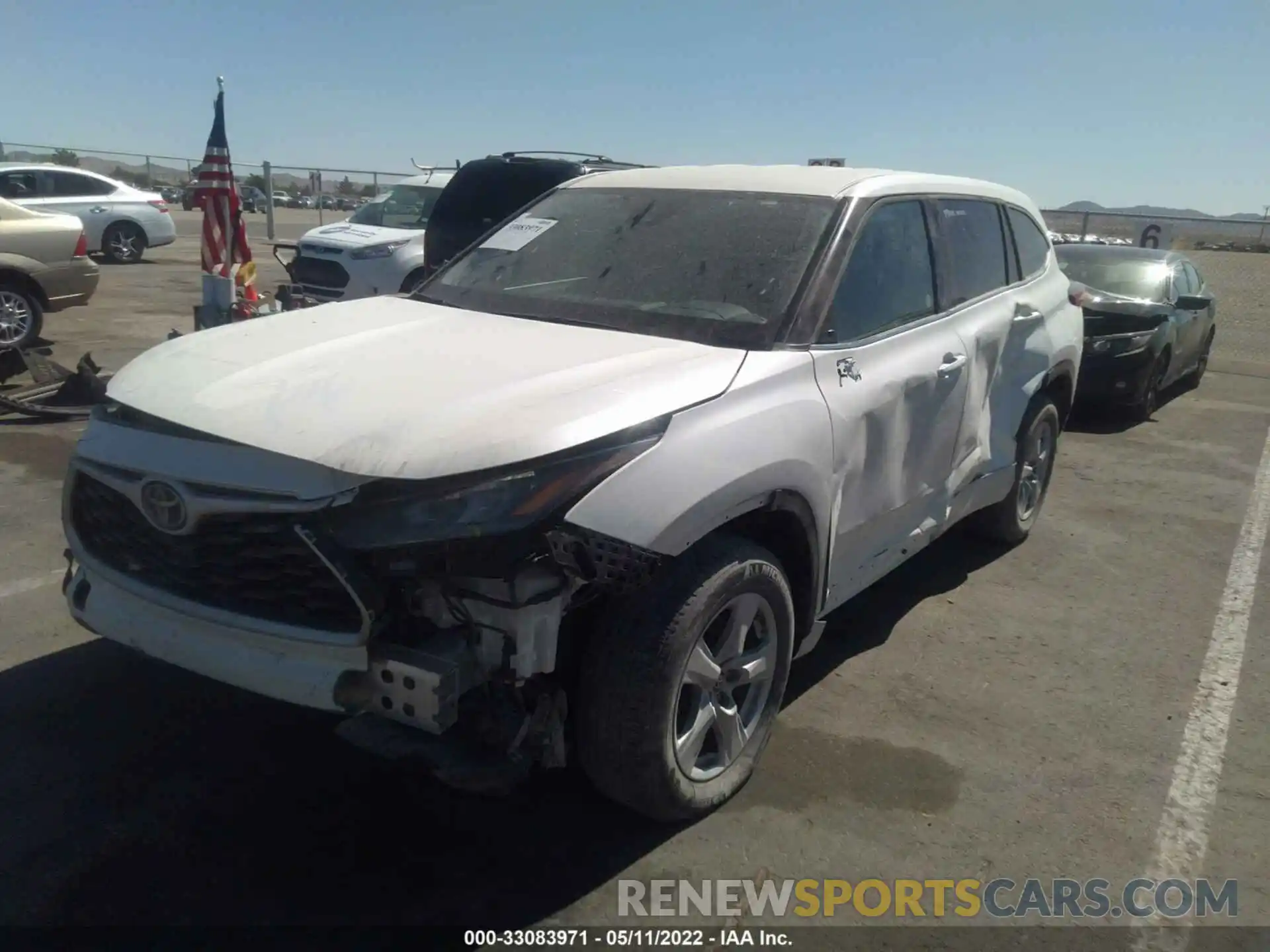 2 Photograph of a damaged car 5TDZZRAHXLS023227 TOYOTA HIGHLANDER 2020