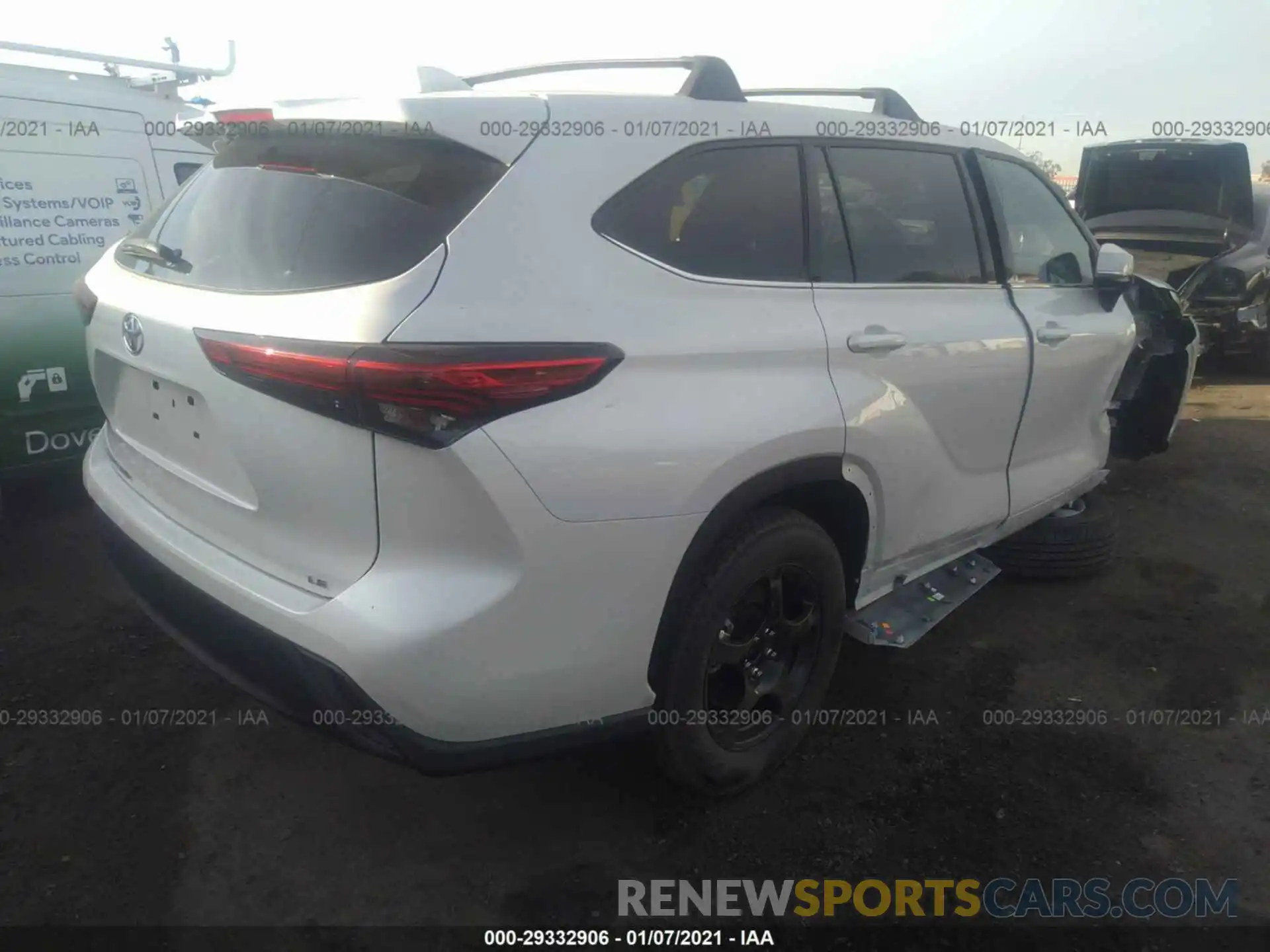 4 Фотография поврежденного автомобиля 5TDZZRAHXLS509150 TOYOTA HIGHLANDER 2020