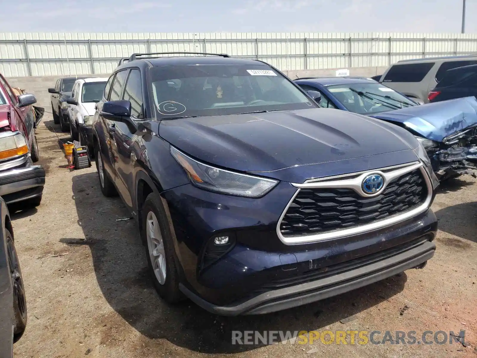 1 Photograph of a damaged car 5TDBBRCH0MS521814 TOYOTA HIGHLANDER 2021