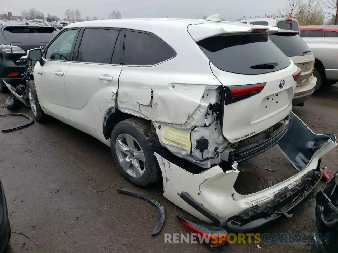 3 Photograph of a damaged car 5TDBBRCH3MS523363 TOYOTA HIGHLANDER 2021