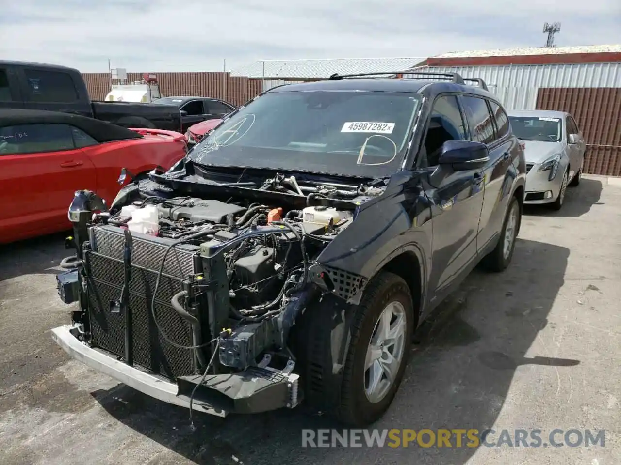 2 Photograph of a damaged car 5TDBBRCH5MS517712 TOYOTA HIGHLANDER 2021