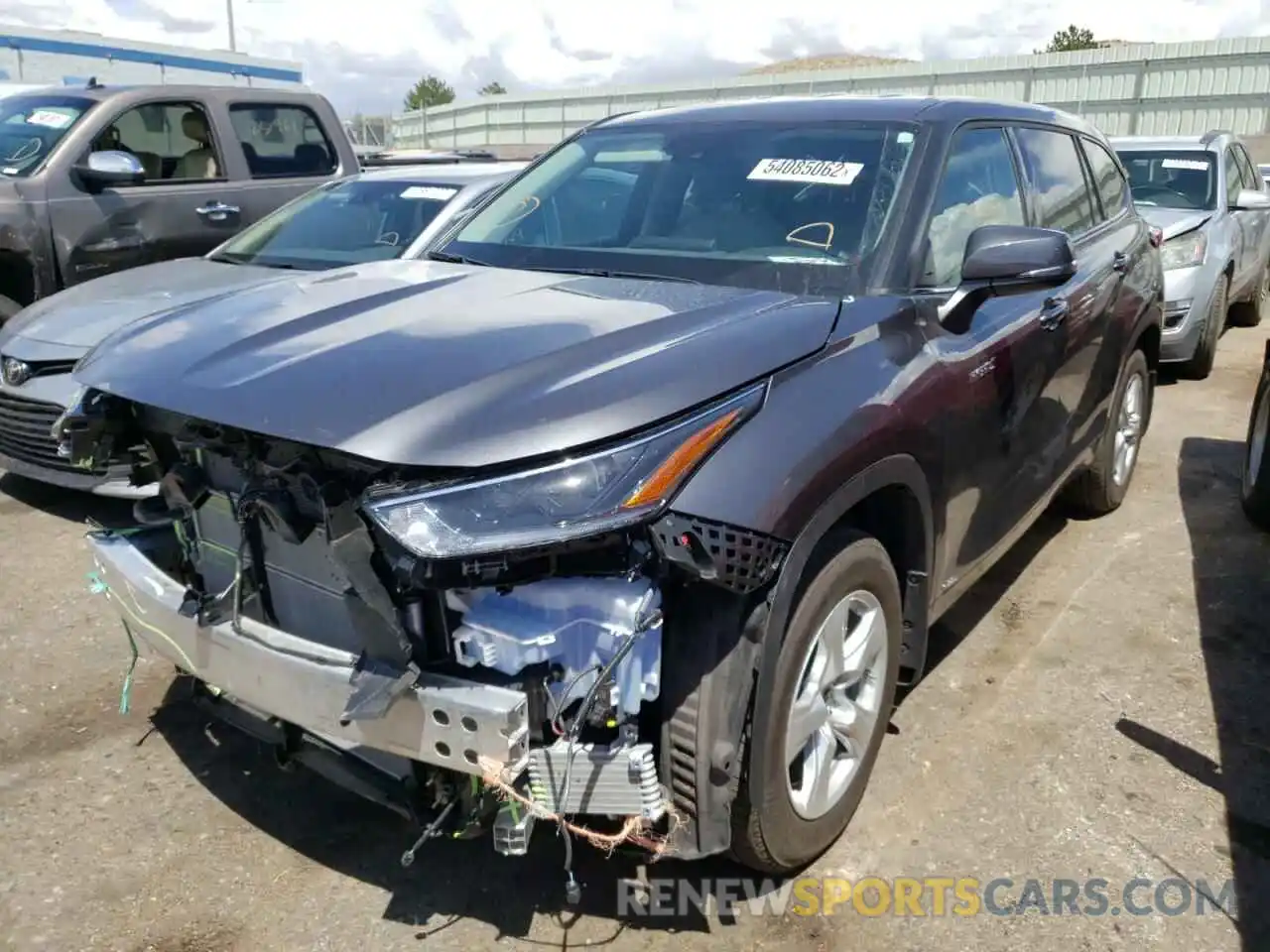 2 Photograph of a damaged car 5TDBBRCH5MS536230 TOYOTA HIGHLANDER 2021