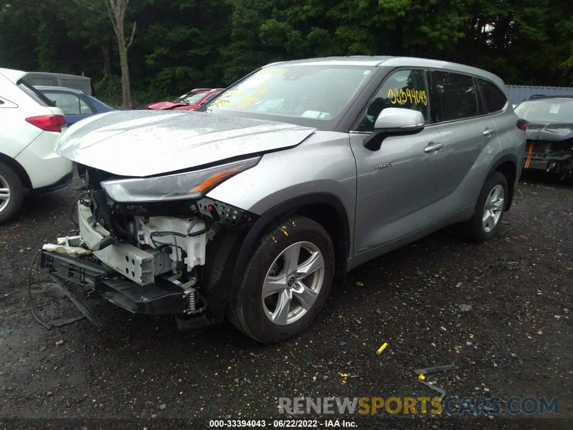 2 Photograph of a damaged car 5TDBBRCH6MS530128 TOYOTA HIGHLANDER 2021