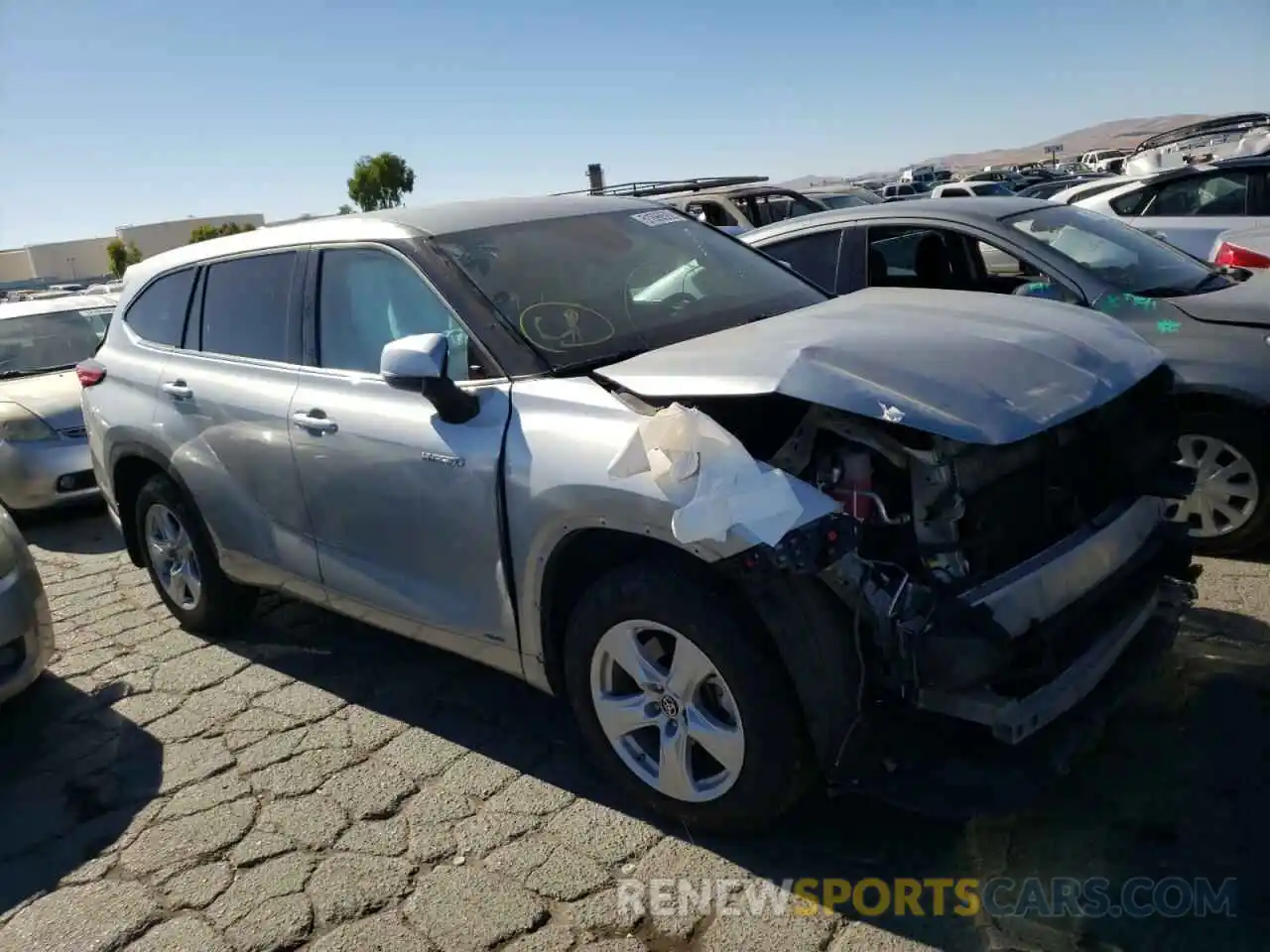 1 Photograph of a damaged car 5TDBBRCH7MS514343 TOYOTA HIGHLANDER 2021