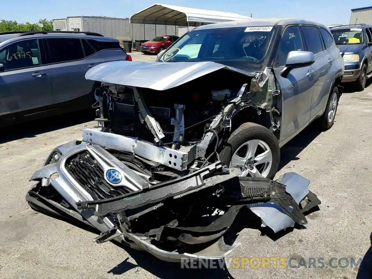 2 Photograph of a damaged car 5TDBBRCH8MS023473 TOYOTA HIGHLANDER 2021