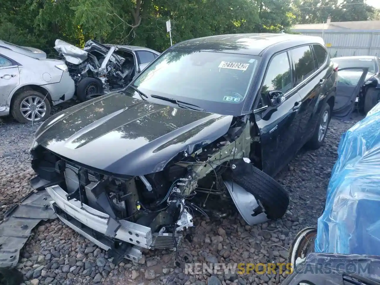 2 Photograph of a damaged car 5TDBBRCH8MS061222 TOYOTA HIGHLANDER 2021