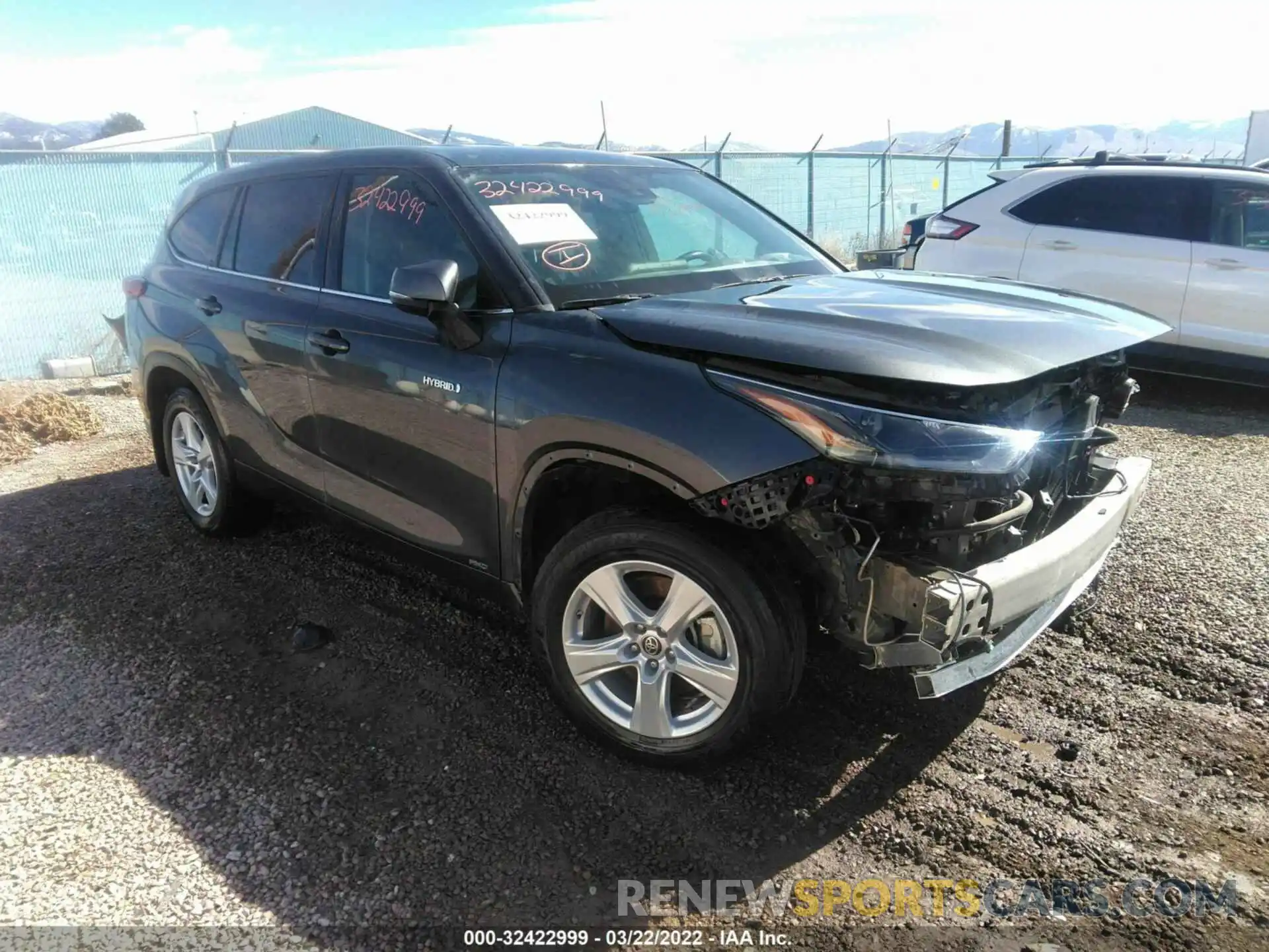 1 Photograph of a damaged car 5TDBBRCH8MS517669 TOYOTA HIGHLANDER 2021