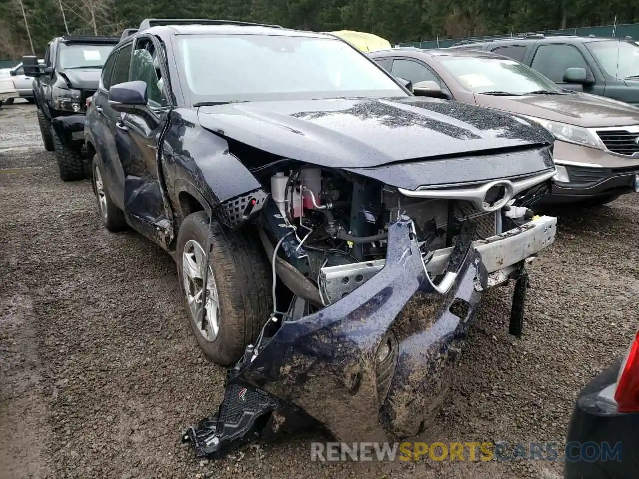 1 Photograph of a damaged car 5TDBBRCH8MS530518 TOYOTA HIGHLANDER 2021