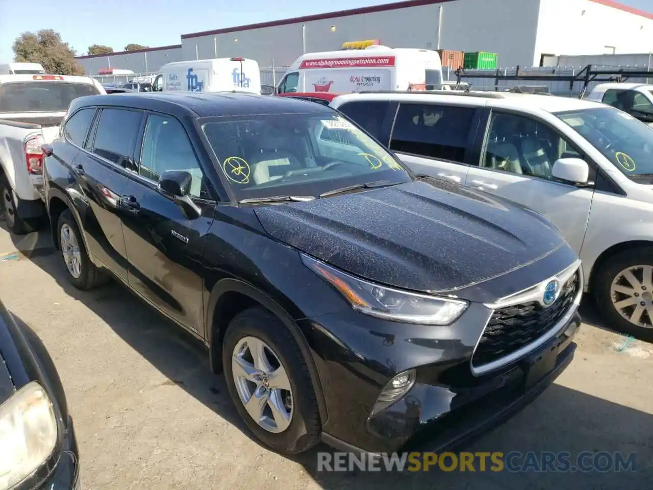 1 Photograph of a damaged car 5TDBBRCH9MS537185 TOYOTA HIGHLANDER 2021