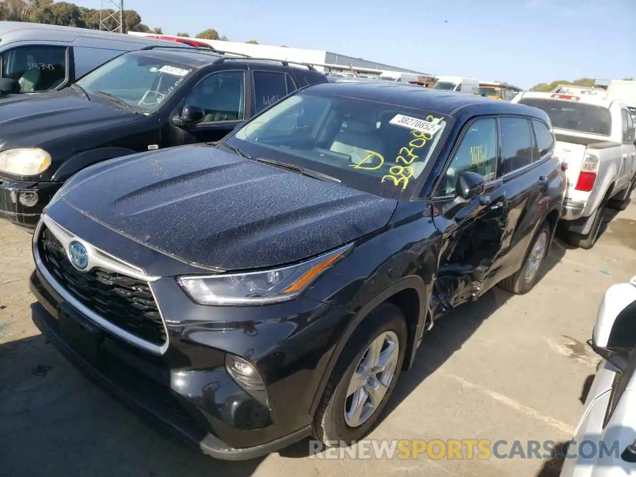 2 Photograph of a damaged car 5TDBBRCH9MS537185 TOYOTA HIGHLANDER 2021