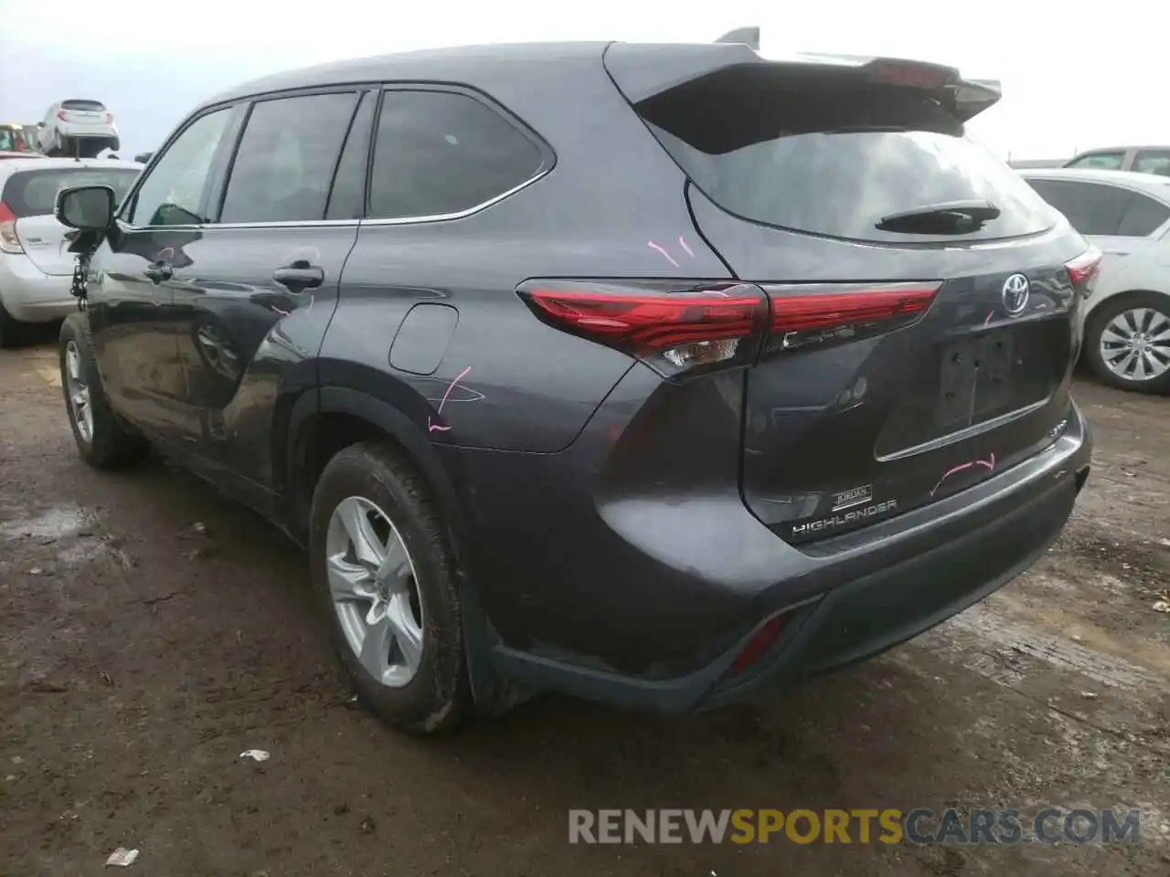 3 Photograph of a damaged car 5TDBZRBH0MS107980 TOYOTA HIGHLANDER 2021