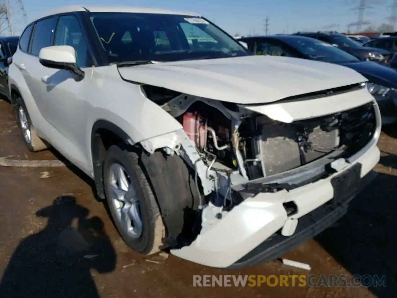 1 Photograph of a damaged car 5TDBZRBH0MS118624 TOYOTA HIGHLANDER 2021