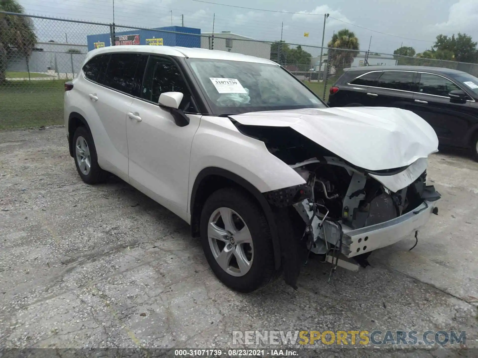 1 Photograph of a damaged car 5TDBZRBH0MS121930 TOYOTA HIGHLANDER 2021