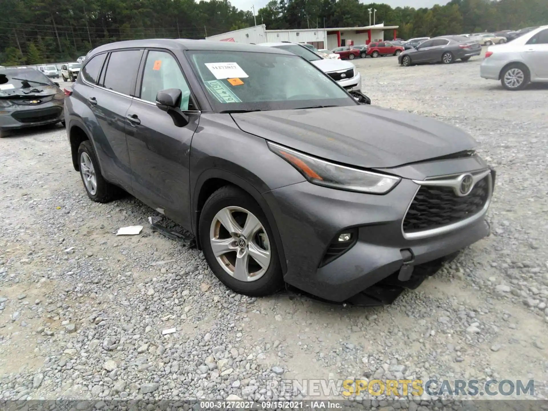 1 Photograph of a damaged car 5TDBZRBH0MS544068 TOYOTA HIGHLANDER 2021