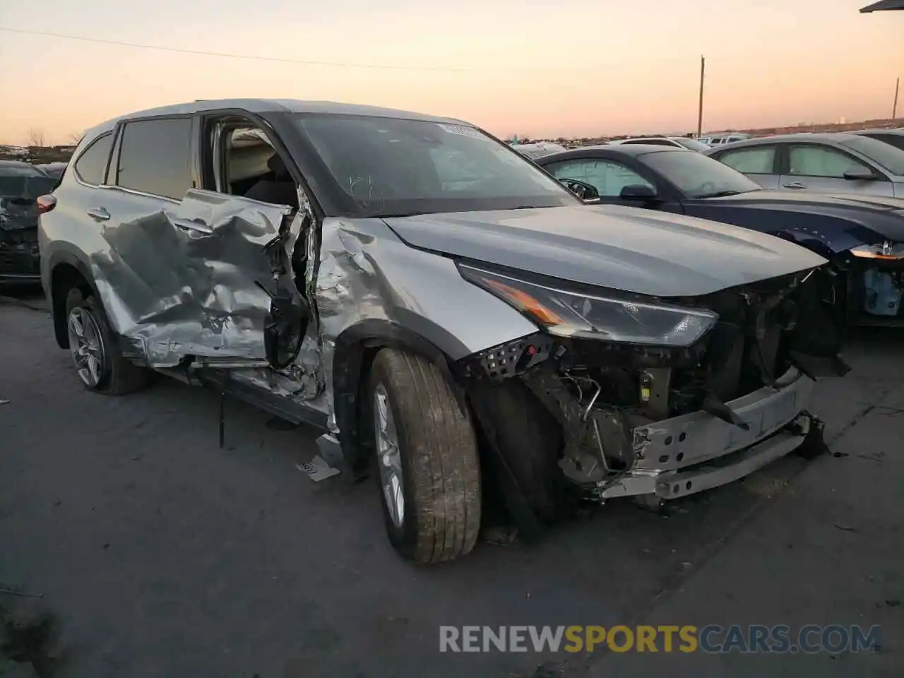 1 Photograph of a damaged car 5TDBZRBH1MS093636 TOYOTA HIGHLANDER 2021