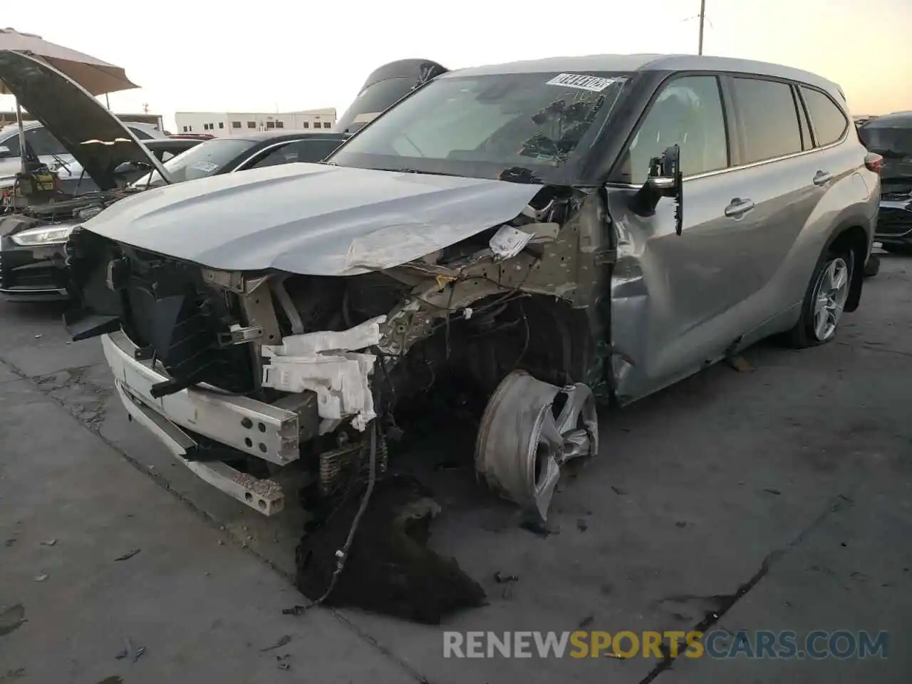 2 Photograph of a damaged car 5TDBZRBH1MS093636 TOYOTA HIGHLANDER 2021