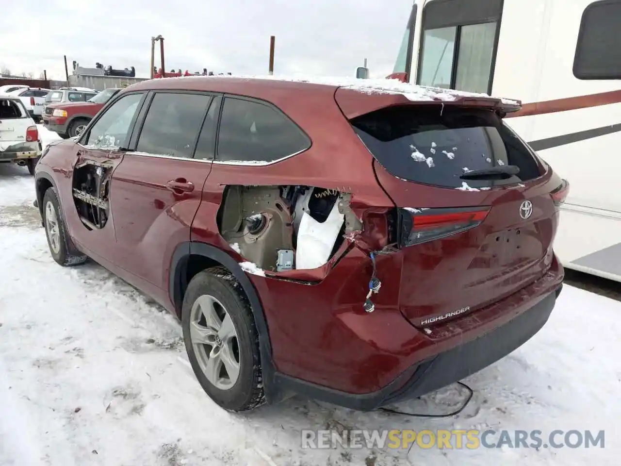 2 Photograph of a damaged car 5TDBZRBH1MS101928 TOYOTA HIGHLANDER 2021