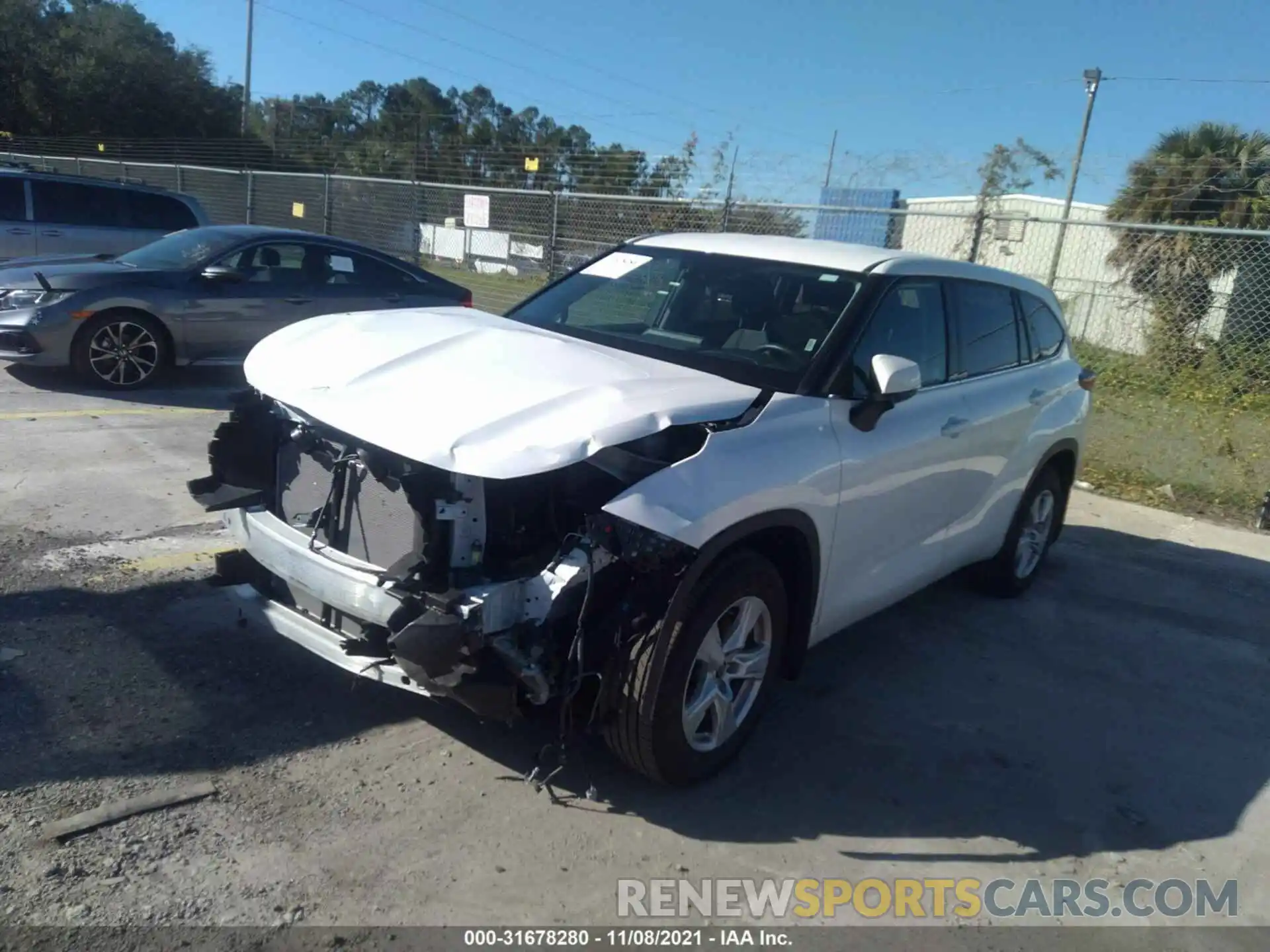 2 Photograph of a damaged car 5TDBZRBH1MS118213 TOYOTA HIGHLANDER 2021