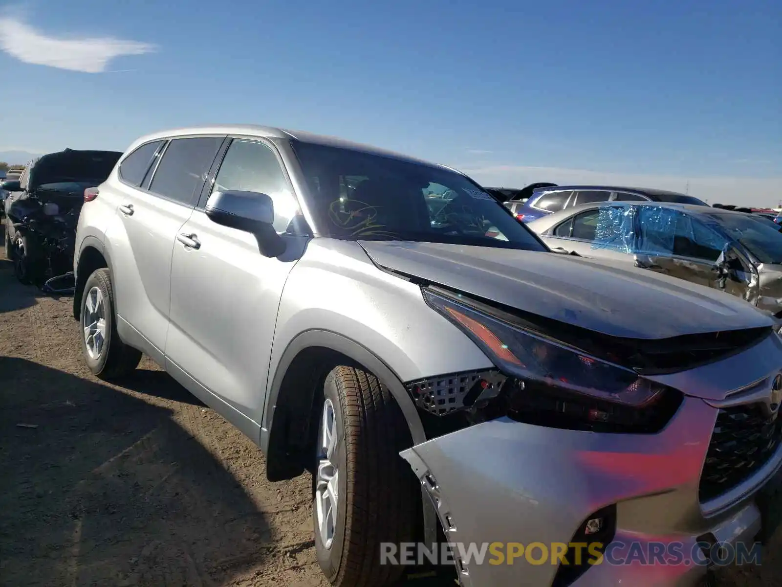 1 Photograph of a damaged car 5TDBZRBH1MS123699 TOYOTA HIGHLANDER 2021