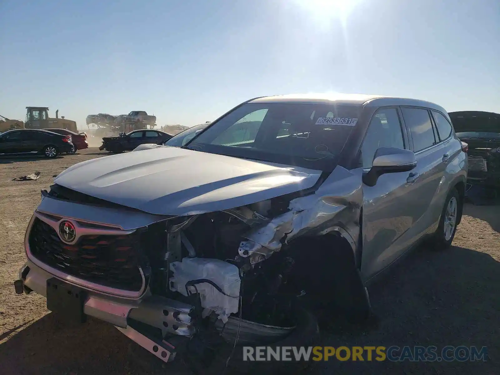 2 Photograph of a damaged car 5TDBZRBH1MS123699 TOYOTA HIGHLANDER 2021