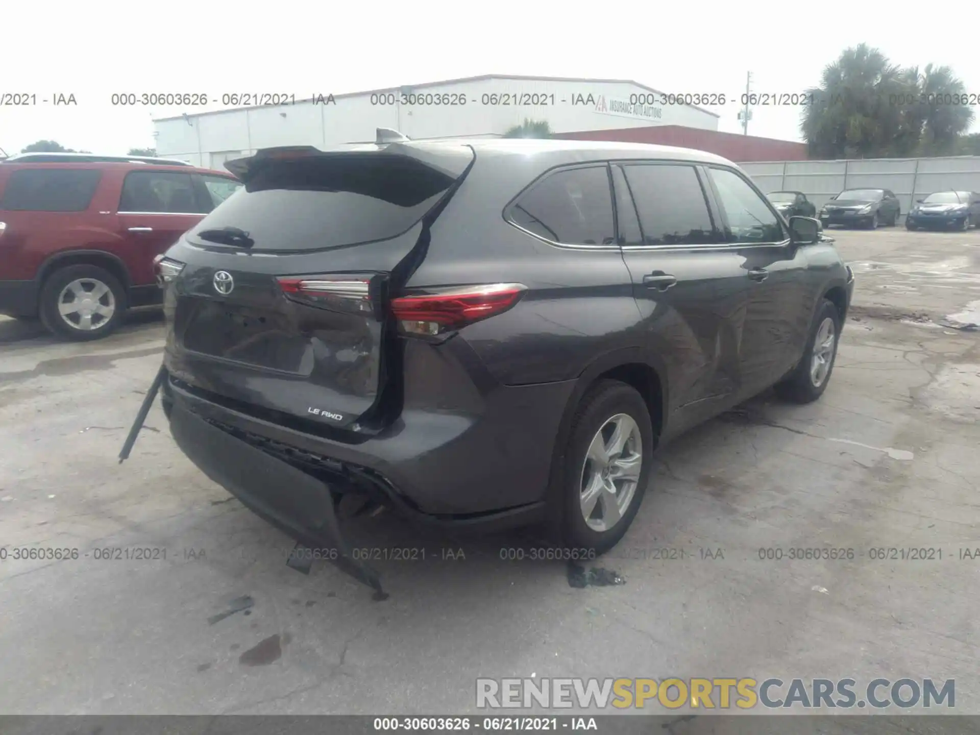 4 Photograph of a damaged car 5TDBZRBH1MS124108 TOYOTA HIGHLANDER 2021