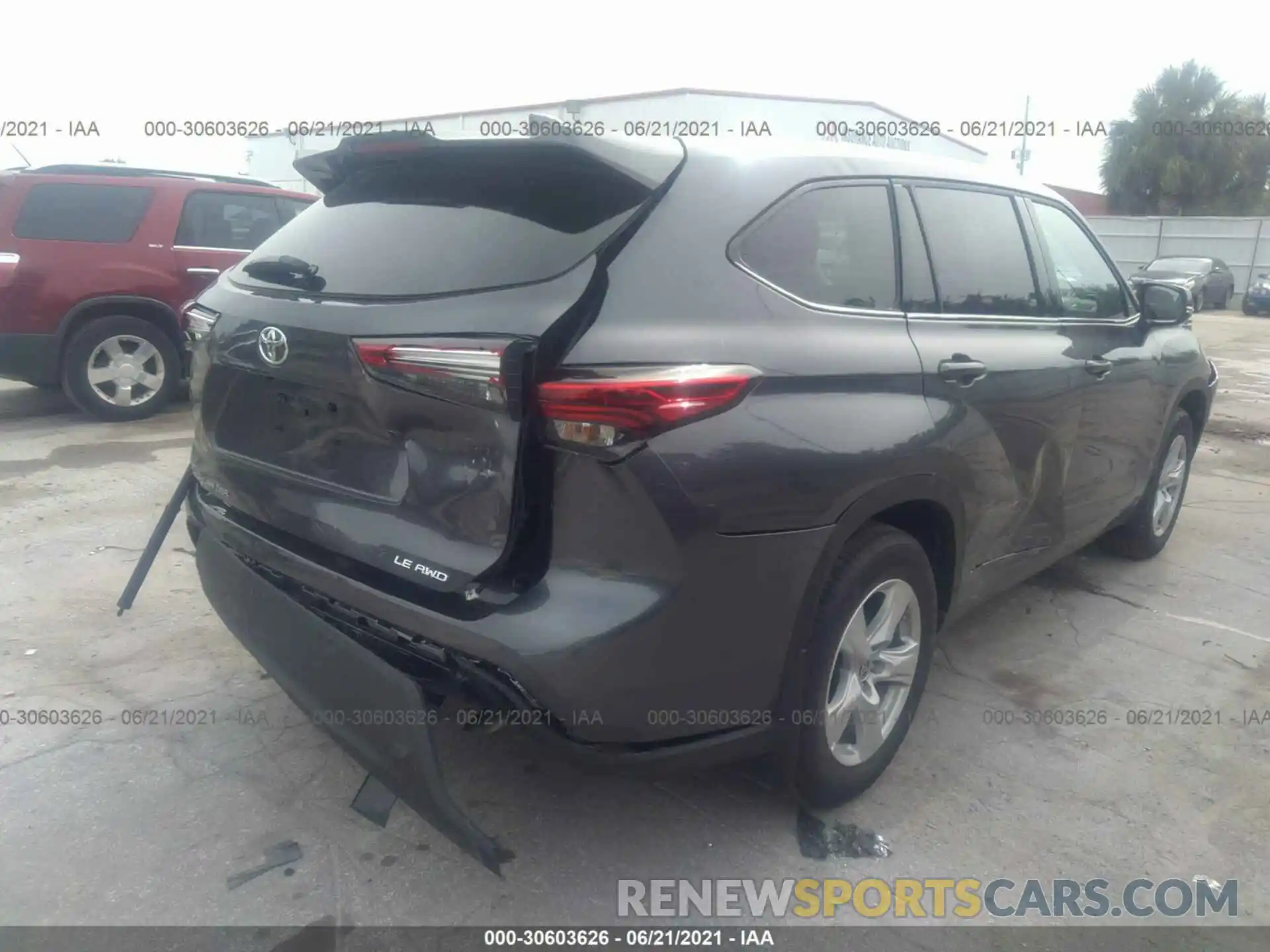 6 Photograph of a damaged car 5TDBZRBH1MS124108 TOYOTA HIGHLANDER 2021