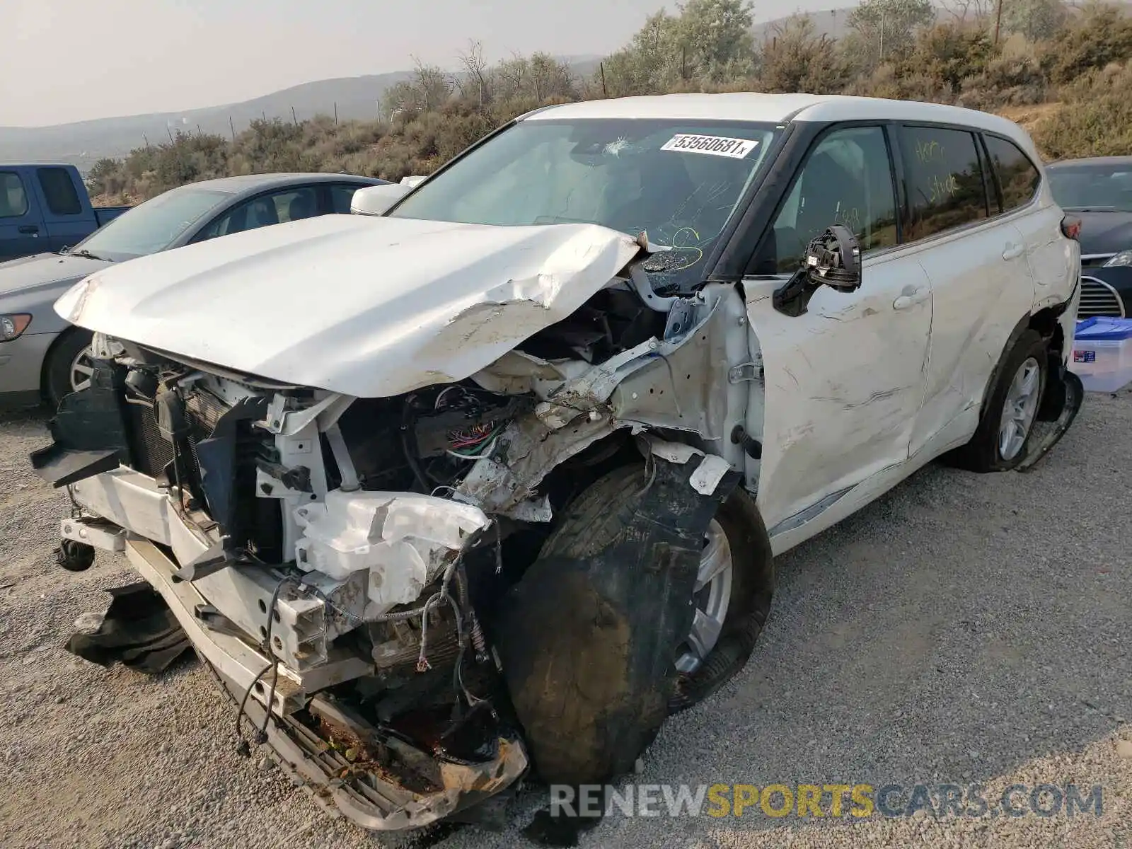 2 Photograph of a damaged car 5TDBZRBH2MS057101 TOYOTA HIGHLANDER 2021