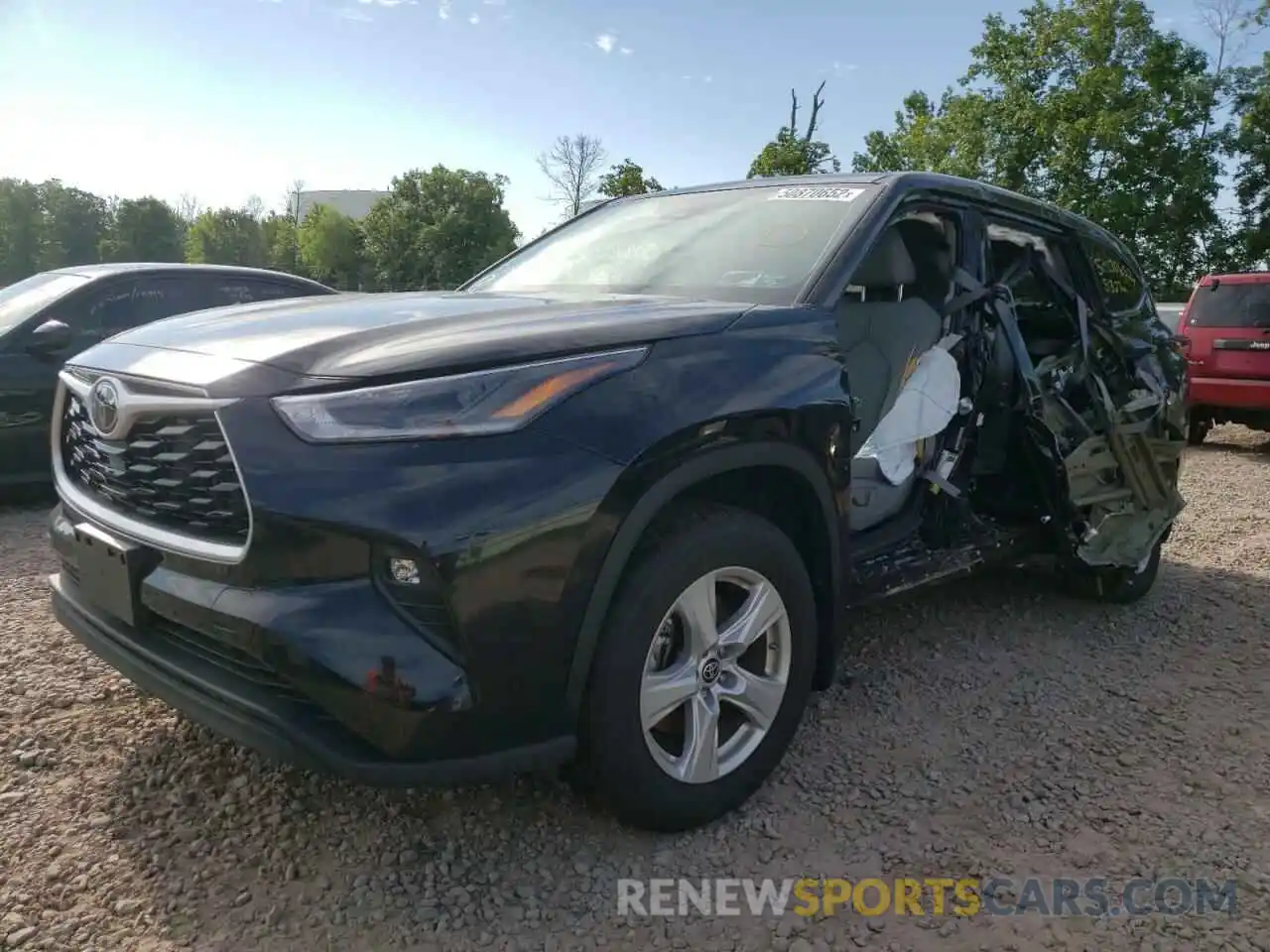 2 Photograph of a damaged car 5TDBZRBH2MS153701 TOYOTA HIGHLANDER 2021