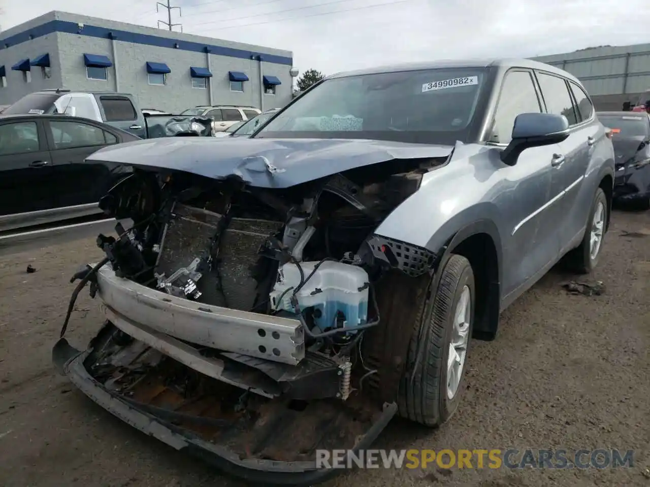 2 Photograph of a damaged car 5TDBZRBH3MS109853 TOYOTA HIGHLANDER 2021