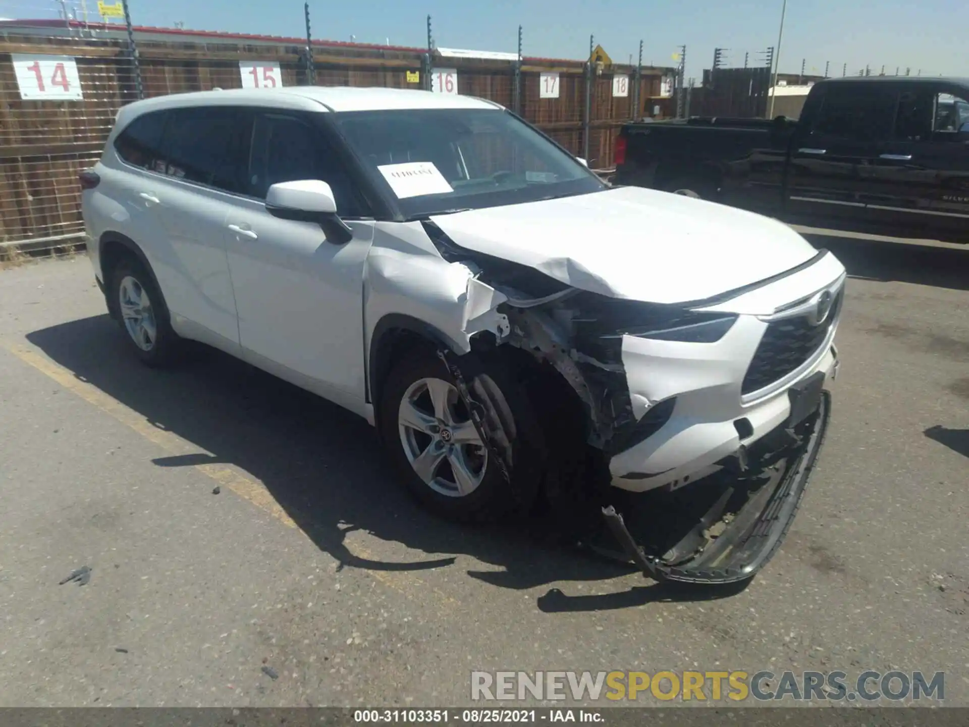 1 Photograph of a damaged car 5TDBZRBH3MS546445 TOYOTA HIGHLANDER 2021