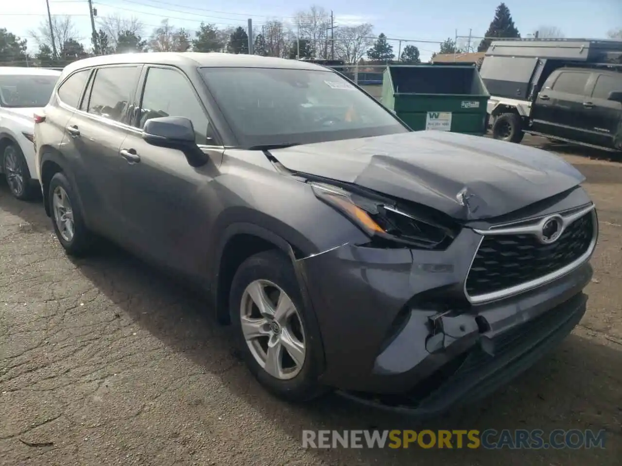 1 Photograph of a damaged car 5TDBZRBH4MS069511 TOYOTA HIGHLANDER 2021