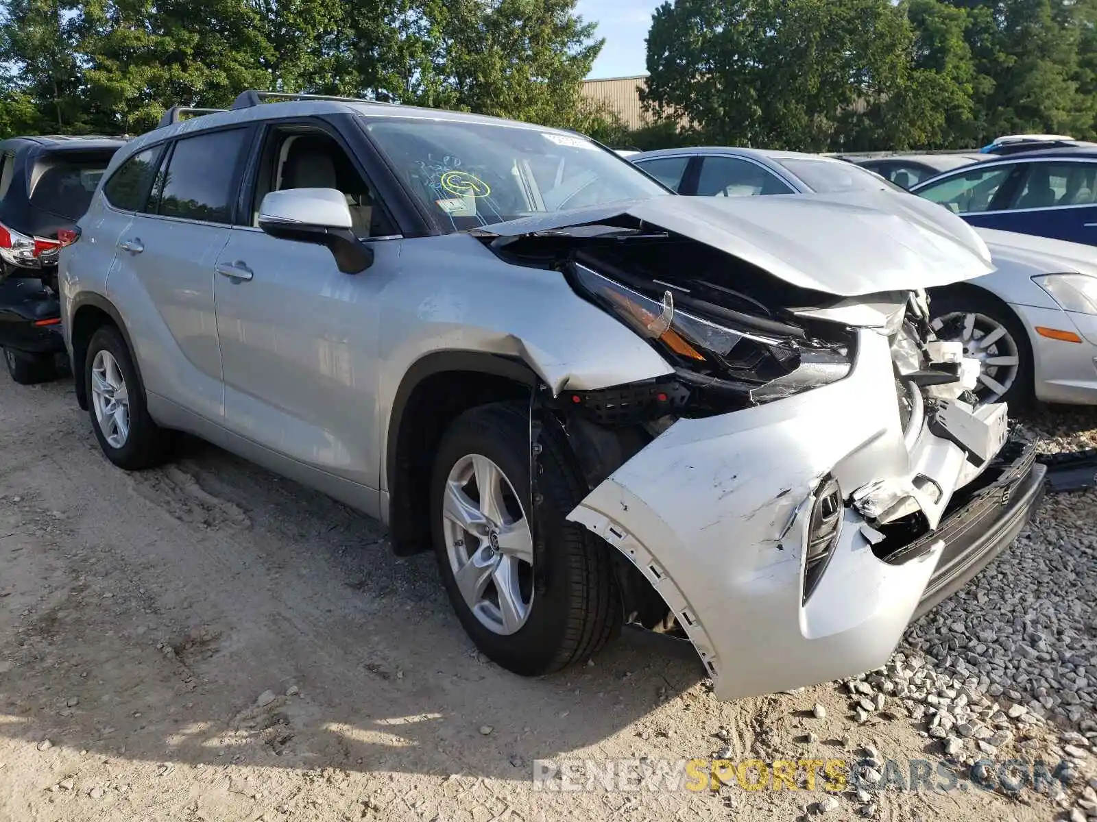 1 Photograph of a damaged car 5TDBZRBH4MS077009 TOYOTA HIGHLANDER 2021