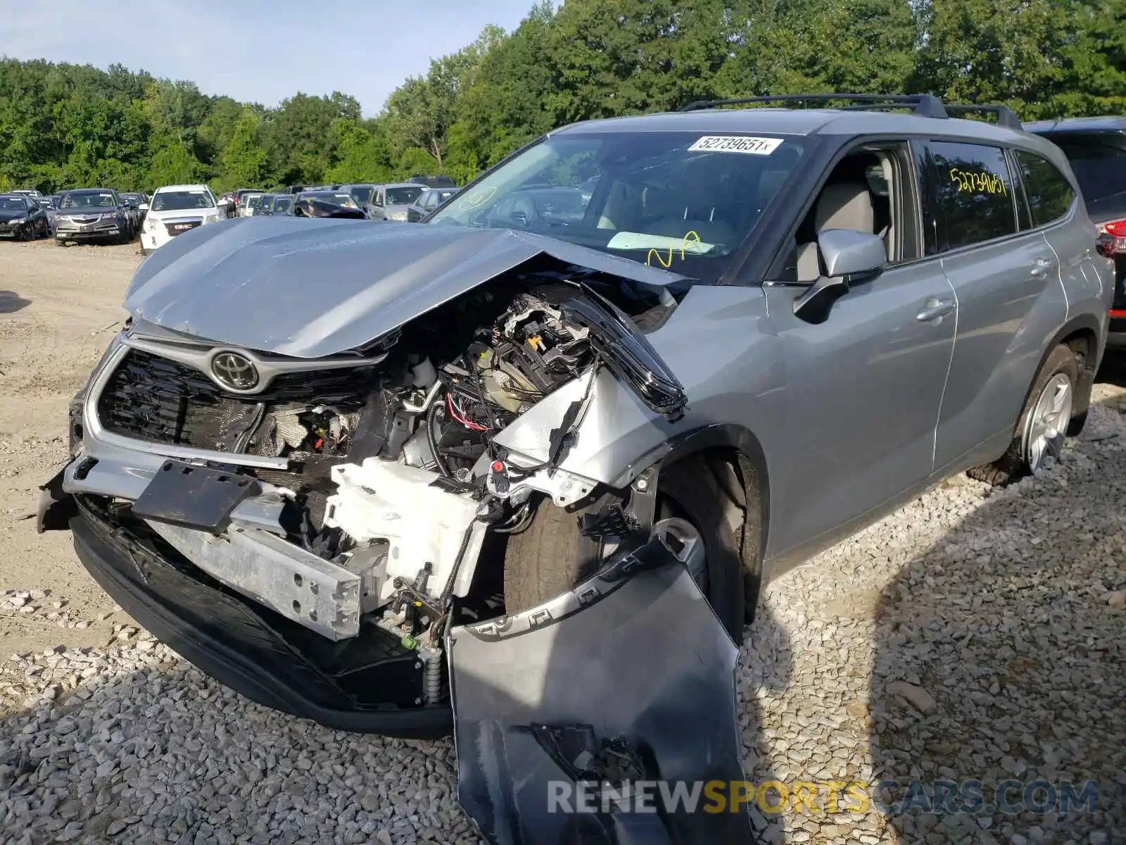 2 Photograph of a damaged car 5TDBZRBH4MS077009 TOYOTA HIGHLANDER 2021